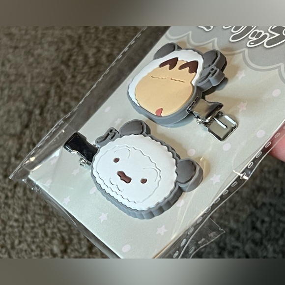 Crayon Shin-Chan Bangs Hair Clips Panda Shinnosuke & Shiro Officially Licensed - Picture 5 of 7